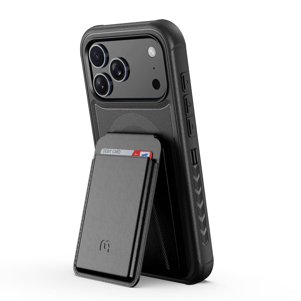 MyBat Pro Maverick Series Rogue Edition MagSafe Case + MagStash Wallet Folio for Apple iPhone 17 Pro Max - Black
