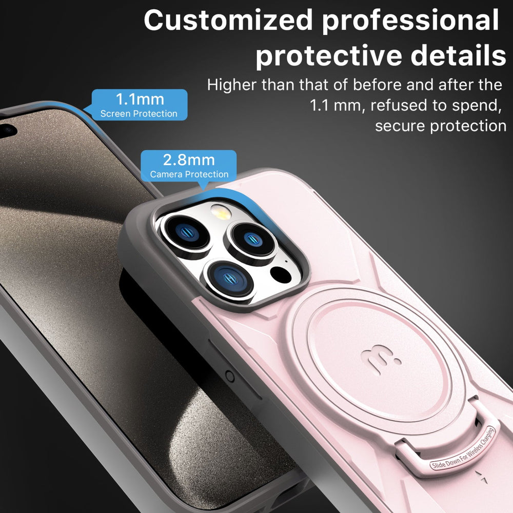 MyBat Pro Stealth Series w/ MagSafe Case for Apple iPhone 15 Pro - Pink / Grey