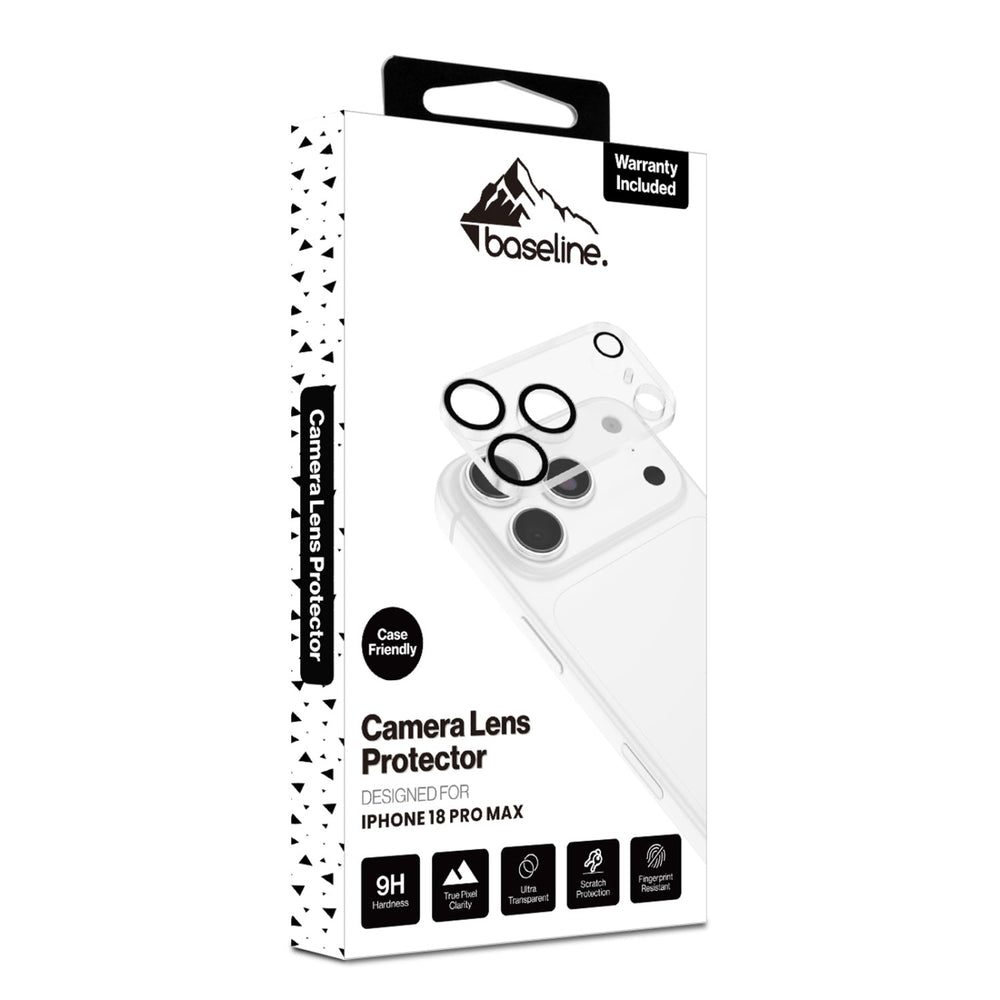 baseline Tempered Glass Lens Protector (2.5D) for Apple iPhone 18 Pro Max - Clear