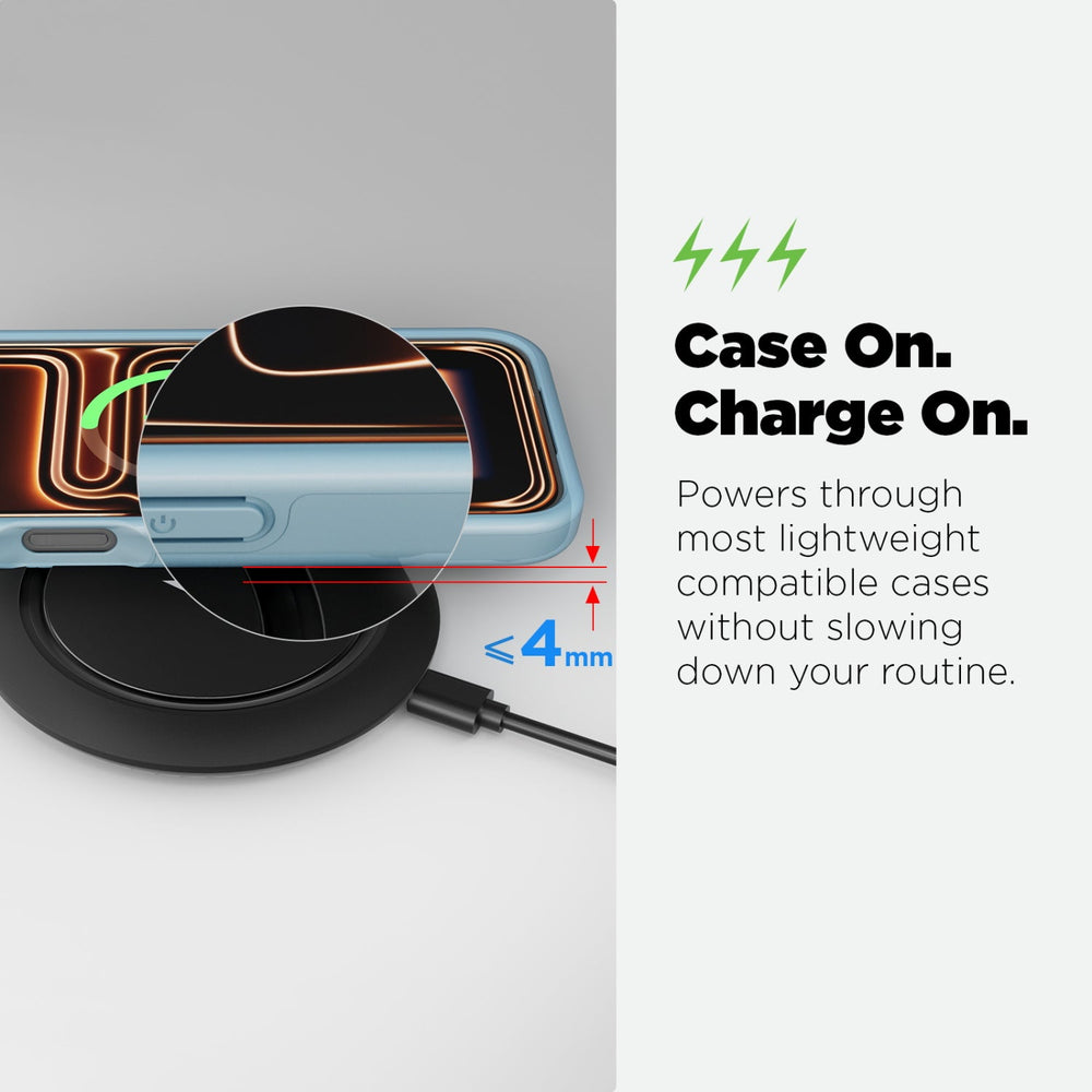 AmpNergy PowerFlow Wireless Charging Pad (15W) - Black