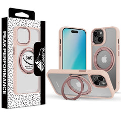 baseline RingRound 360° Kickstand Case w/ MagSafe for Apple iPhone 17e / 16e / 14 / 13 - Pink