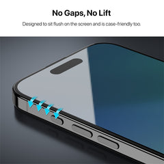 Protection d'écran en verre trempé anti-espion pleine couverture baseline pour Apple iPhone 16 / 15 / 15 Pro / 14 Pro