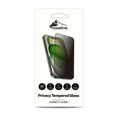 baseline Privacy Full Coverage Tempered Glass Screen Protector for Apple iPhone 17 / 16 Pro