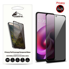 baseline Privacy Full Coverage Tempered Glass Screen Protector for Motorola Moto G 5G (2026, 2025)