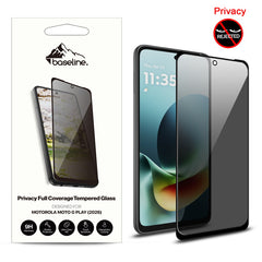 baseline Privacy Full Coverage Tempered Glass Screen Protector for Motorola Moto G Play (2026)