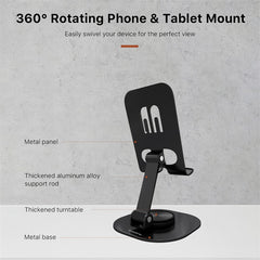 baseline 360° View Rotating Stand for Phones and Tablets – Black