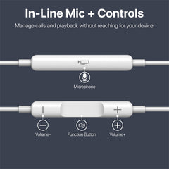 baseline USB-C Wired Earbuds w/ Microphone and In-Line Controls