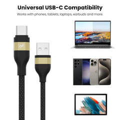 MyBat Pro USB-A to USB-C Braided Charging Cable - 6FT