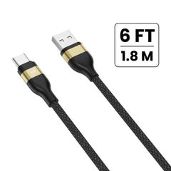 MyBat Pro USB-A to USB-C Braided Charging Cable - 6FT