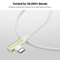 MyBat Pro 240W USB-C to USB-C 90 Degree Right Angle Charging Cable – 6FT