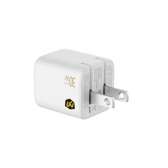 MyBat Pro 30W USB-C PD Foldable GaN Wall Charger - White