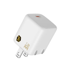 MyBat Pro 30W USB-C PD Foldable GaN Wall Charger - White