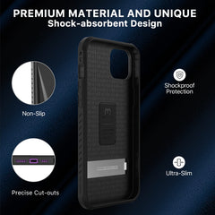 MyBat Pro Beyonder Series Case with Kickstand + Tempered Glass for Apple iPhone 14 Plus