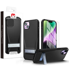 MyBat Pro Beyonder Series Case with Kickstand + Tempered Glass for Apple iPhone 14 Plus