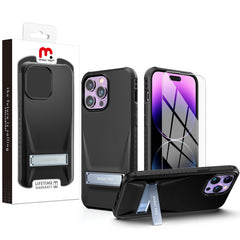 MyBat Pro Beyonder Series Case with Kickstand + Tempered Glass for Apple iPhone 14 Pro