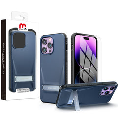 MyBat Pro Beyonder Series Case with Kickstand + Tempered Glass for Apple iPhone 14 Pro
