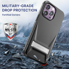 MyBat Pro Beyonder Series Case with Kickstand + Tempered Glass for Apple iPhone 14 Pro Max