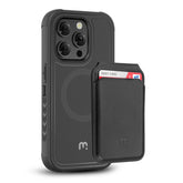 Funda MagSafe MyBat Pro Maverick Series Utility Edition + Funda MagSafe tipo cartera MagStash para iPhone 16 Pro Max