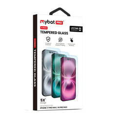 MyBat Pro Tempered Glass Screen Protector (2.5D)(3-pack) for Apple iPhone 17 Pro Max / 16 Pro Max