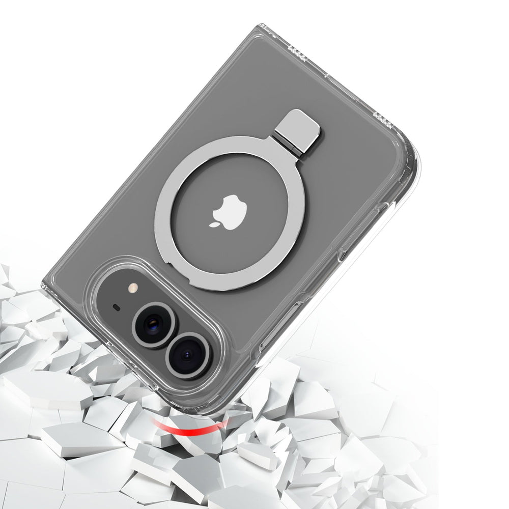 MyBat Pro Shade Series Case w/ MagSafe Ring Stand for Apple iPhone Duo - Clear