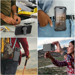 MyBat Pro Maverick Series MagSafe Case w/ Holster and Tempered Glass for Apple iPhone 18 Pro / 17 Pro
