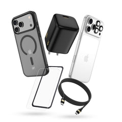 MyBat Pro iPhone 18 Pro Max / 17 Pro Max Bundle # 2 - Smoke Case / Black Charger + Cable