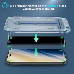 MyBat Pro 2-Way Privacy Tempered Glass Screen Protector with Installation Tray for Apple iPhone 18 Pro