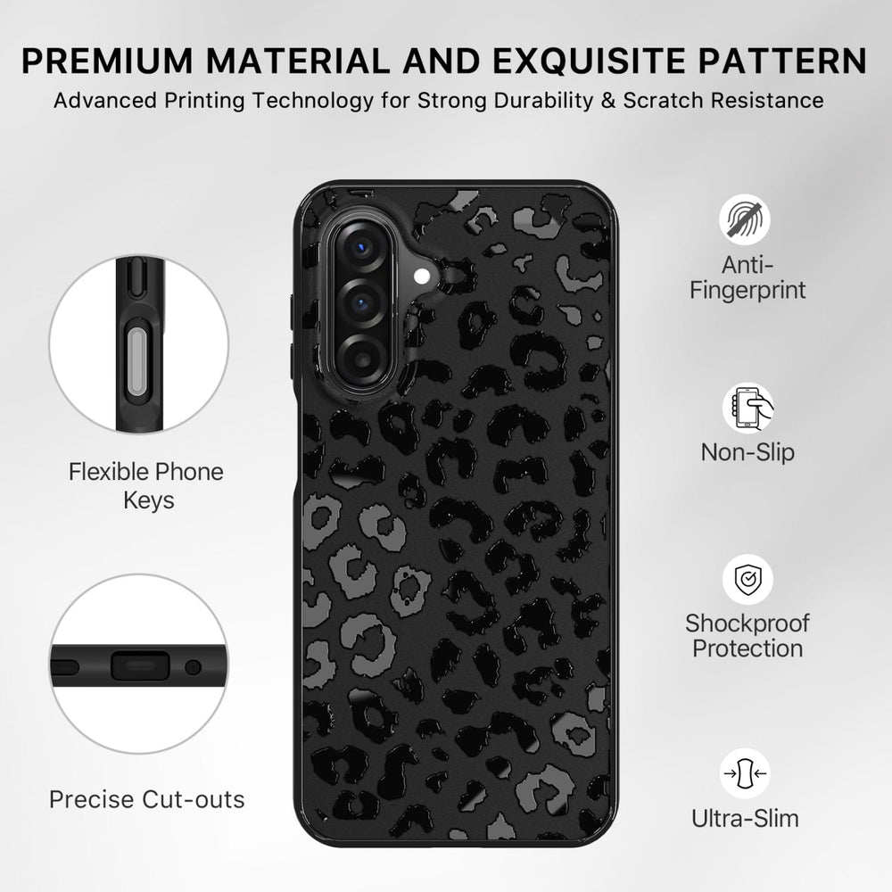 MyBat Pro Mood Series Case for Samsung Galaxy A18 5G / A17 5G / A16 5G - Black Leopard