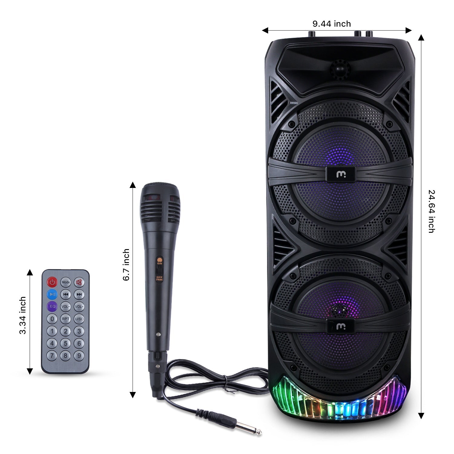 MyBat Pro Salsa LED Portable Wireless Speaker - Black
