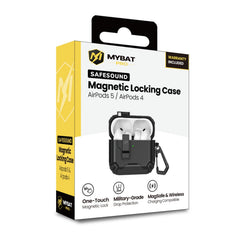 MyBat Pro SafeSound Magnetic Locking AirPods Case for Apple AirPods 5 / AirPods 4 - Black