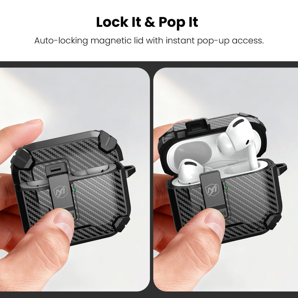 MyBat Pro SafeSound Magnetic Locking AirPods Case for Apple AirPods 5 / AirPods 4 - Black