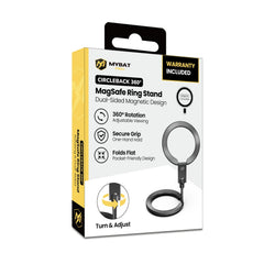 MyBat Pro CircleBack 360° Rotating Dual-Sided MagSafe Ring Stand - Black
