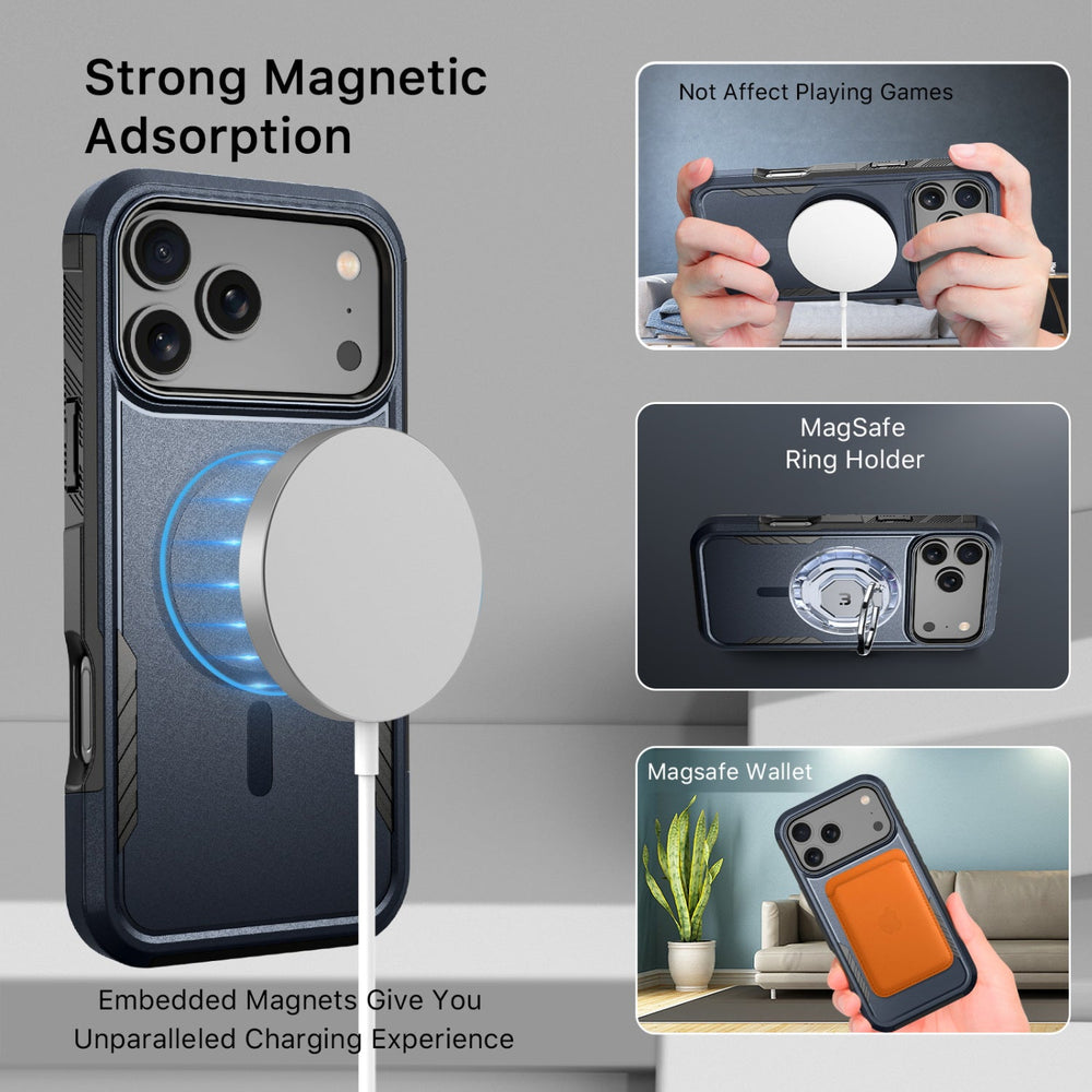 baseline Fortress Series MagSafe Case for Apple iPhone 18 Pro / 17 Pro - Reflex Blue