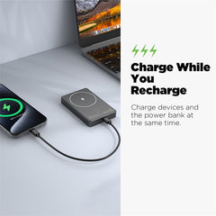 AmpNergy MagVault Slim Magnetic Power Bank – 10000mAh - BlackMyBat Pro