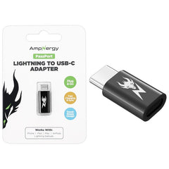 AmpNergy PassPort Lightning to USB - C Adapter - BlackAmpNergy