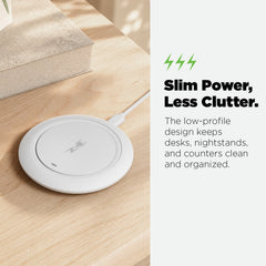 AmpNergy PowerFlow Wireless Charging Pad - WhiteAmpNergy