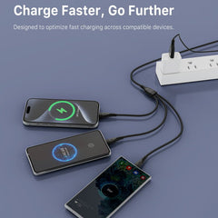 AmpNergy PowerLines 5 - in - 1 Universal Charging Cable (L=4 FT) - BlackMyBat Pro