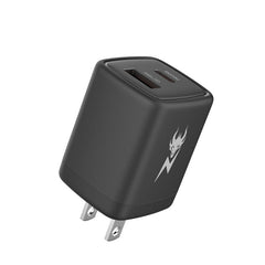 AmpNergy PowerSurge 20 Fast Dual - Port Charger w/ Foldable PlugMyBat Pro