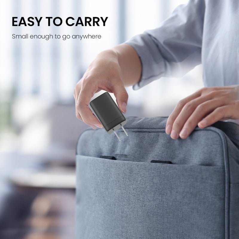 AmpNergy PowerSurge 20 Fast Dual - Port Charger w/ Foldable PlugMyBat Pro