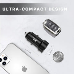 AmpNergy PowerSurge 30W Fast Dual - Port Car Charger - BlackMyBat Pro