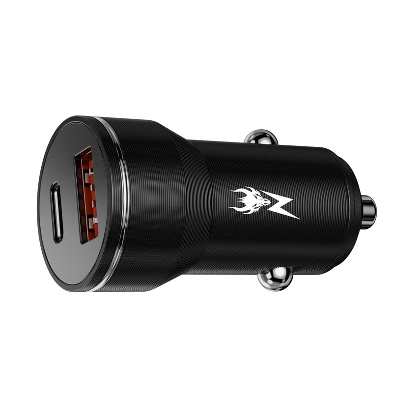 AmpNergy Speedemon 12W Fast Dual - Port Car Charger - BlackAmpNergy