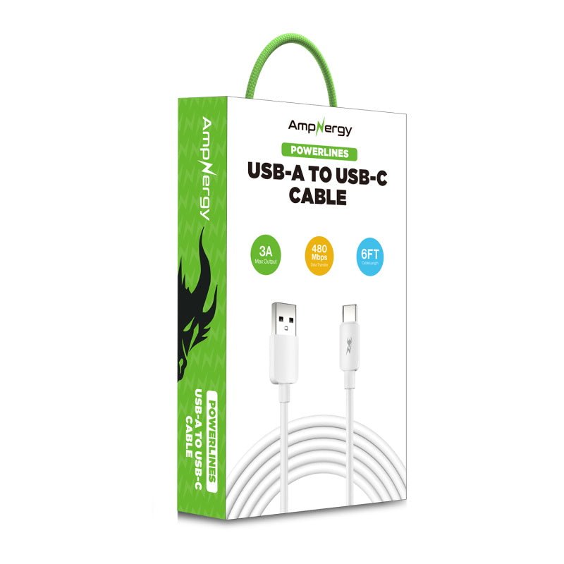 AmpNergy USB - A to USB - C Cable (L=6 FT)AmpNergy