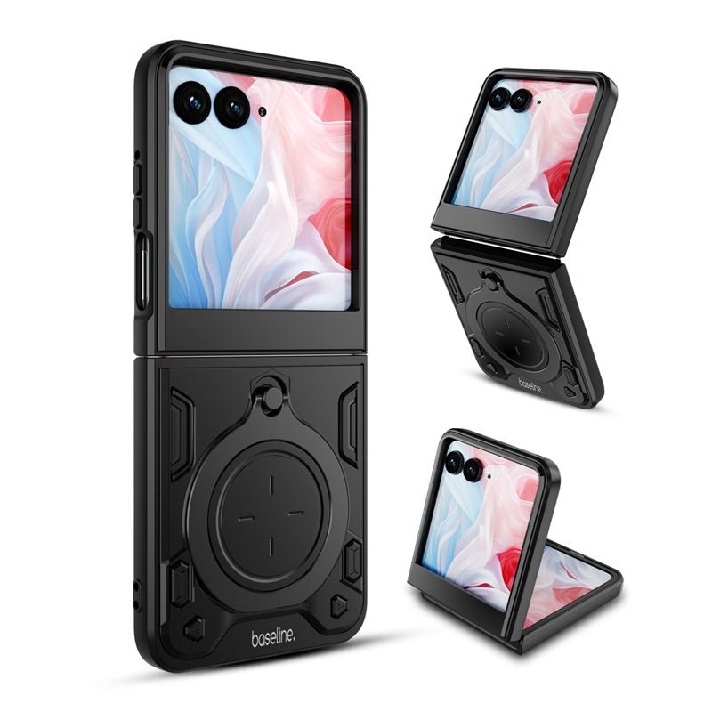 baseline Anti - Drop Hybrid Protector Case (with Ring Stand) for Motorola razr (2025) / razr (2024) - Red / BlackMyBat Pro