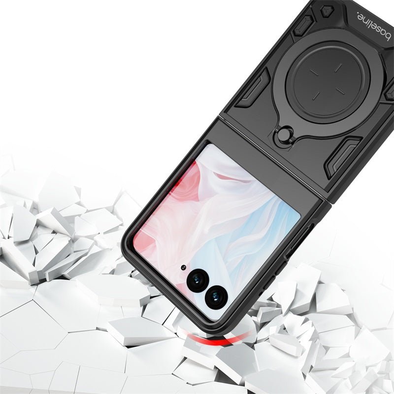 baseline Anti - Drop Hybrid Protector Case (with Ring Stand) for Motorola razr (2025) / razr (2024) - Red / BlackMyBat Pro