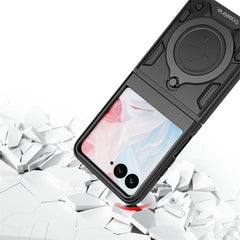 baseline Anti - Drop Hybrid Protector Case (with Ring Stand) for Motorola razr (2025) / razr (2024) - Red / BlackMyBat Pro