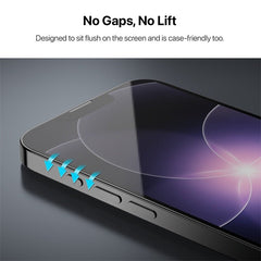 baseline Privacy Full Coverage Tempered Glass Screen Protector for Apple iPhone 17e / 16e / 14 / 13 / 13 Pro - BlackMybat Pro