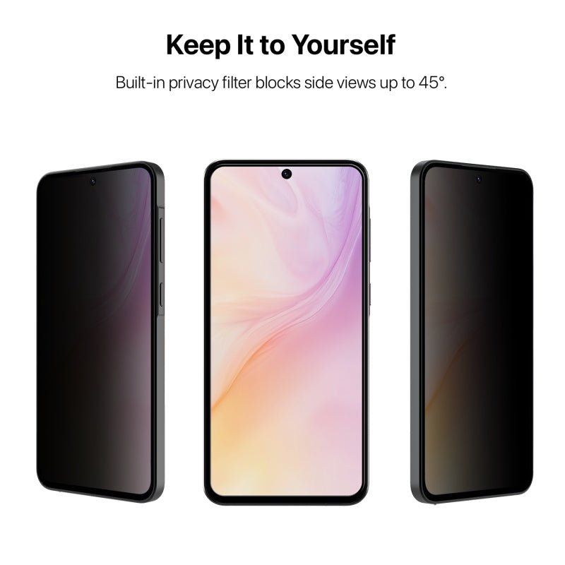 baseline Privacy Full Coverage Tempered Glass Screen Protector for Samsung Galaxy A37 5G / Galaxy A36 5G - BlackMyBat Pro