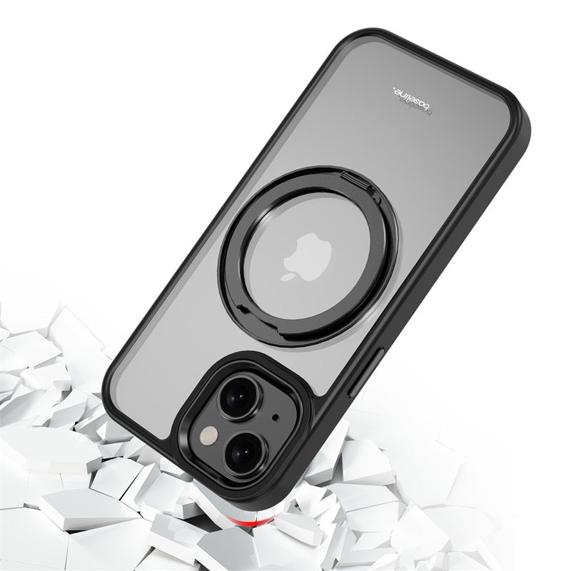 baseline RingRound 360° Kickstand Case w/ MagSafe for Apple iPhone 15 - BlackMyBat Pro