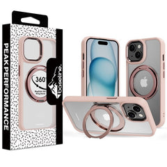 baseline RingRound 360° Kickstand Case w/ MagSafe for Apple iPhone 15 - PinkMyBat Pro