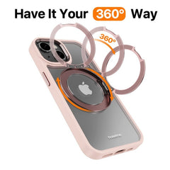baseline RingRound 360° Kickstand Case w/ MagSafe for Apple iPhone 15 - PinkMyBat Pro